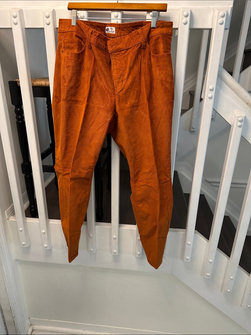 Old Navy Women's Corduroy Pants in Rust Orange